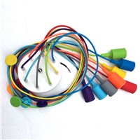 E27 Bulb Holder Lamps Modern Pendant Lights Colourful DIY Lighting Multi-color Silicone Home Decoration 4-12 Arms Fabric Cable