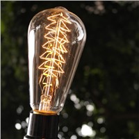Vintage Edison Bulbs E27 220V /110V Christmas Tree Incandescent Bulbs 40W ST64 Filament Retro Edison Light For Pendant Lamp P0.2