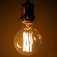 Uncleahtoh G95 E26 E27 Base 2700K Warm White Edison Vintage Tungsten Filament Lamp For Saving Energy Home Decoration