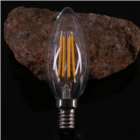 E14 C35 4W LED Retro Bright Powerful Filament Glass Light Bulb Adjustable Lamp