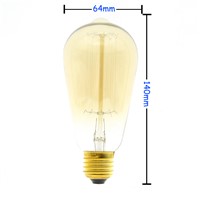 E27 60W Incandescent Bulb 220V Retro Edison Style Light Bulb for Indoor Decorative Lighting Bedroom Hotel Restaurant