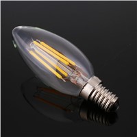 E14 4W LED COB Filament Light Candle Bulbs 400LM 110V Dimmable Bright Warmwhite
