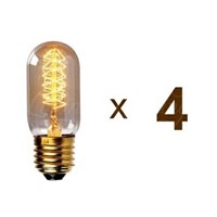 LightInBox   40W E27/E26 110V/220V T45 Curved Line Pendant Light Lighting 4 Pack Edison Bulb Vintage Retro DIY Glass LED