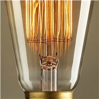 Uncleahtoh  Vintage Retro Edison Style Light E26 E27 Screw ST64 Squirrel Cage Tungsten Filament Glass Antique Lamp