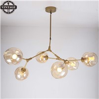 New Vintage Loft Industrial Pendant Lights Black/Gold Glass Retro Creative Pendant Lamp Fixtures for  Bar /Stair /Dining Room