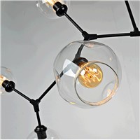 Villa bubble ball pendant light European personalized molecular post modern minimalist glass pendant lamp fo DIning Livinig room