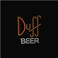 NEON SIGN For SIMPSONS DUFF   Signboard REAL GLASS BEER BAR PUB  display  outdoor Light Signs 17*14&amp;amp;quot;