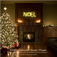 ICOCO Neon Sign Light NOEL Alphabet Shape Design Room Wall Decorations Home Love Ornament Coffee Bar Mural Crafts