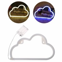 LED Cloud Neon Sign Light Night Lamp w/Battery Box Wedding Xmas Party Decor Bulbs