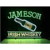NEON SIGN For JAMESON IRISH WHISKEY Signboard REAL GLASS BEER BAR PUB  display   Shop christmas Light Signs 17*14&amp;amp;quot;