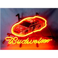 NEON SIGN board For Budweiser Autographed Nascar #9 Racing Car GLASS Tube BEER BAR PUB  store display  Shop Light Signs 17*14&amp;amp;quot;