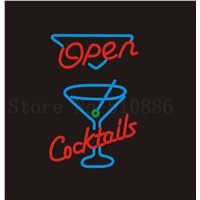 Custom Signage NEON SIGNS For Open Cocktails Beer Wines Club BAR PUB Signboard Display Decorate Store Shop Light Sign 24*20&amp;amp;quot;