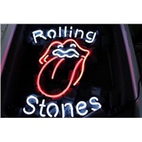 NEON SIGN For The Famous Rolling Stones Rock Band GLASS Tube BEER BAR PUB Club Business Custom  Shop Light Signs 16*12&amp;amp;quot;