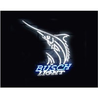 NEON SIGN For Busch Light  SIGN Signboard REAL GLASS BEER BAR PUB  display   outdoor Light Signs 17*14&amp;amp;quot;