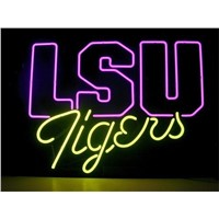 NEON SIGN For LSU Tigers  SIGN Signboard REAL GLASS BEER BAR PUB  display   outdoor Light Signs 17*14&amp;amp;quot;