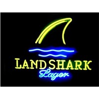 NEON SIGN For  land shark SIGN Signboard REAL GLASS BEER BAR PUB  display   christmas Light Signs 17*14&amp;amp;quot;