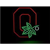 NEON SIGN RETRO OHIO STATE BUCKEYES   Signboard REAL GLASS BEER BAR PUB  display  outdoor Light Signs 17*14&amp;amp;quot;