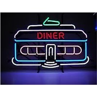 NEON SIGN For    DINNER HOUSE  Signboard REAL GLASS BEER BAR PUB  display  outdoor Light Signs 17*14&amp;amp;quot;
