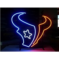 NEON SIGN board For HOUSTON TEXANS NFL FOOTBALL FOOTBALL GLASS Tube BEER BAR PUB Club Shop Light Signs 17*14&amp;amp;quot;