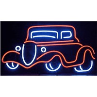 17*14&amp;amp;quot; CAR ATU RED NEON SIGN REAL GLASS BEER BAR PUB LIGHT SIGNS store display  Packing  Garage Bulbs  Advertising Lights