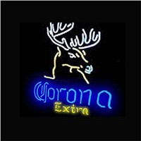 17*14&amp;amp;quot; CORONA EXTRA NEON SIGN Signboard REAL GLASS BEER BAR PUB  Billiards display  Restaurant  Shop outdoor Light Signs