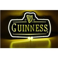 NEON SIGN For New Guinness 1759 Logo   Signboard REAL GLASS BEER BAR PUB  display  outdoor Light Signs 17*14&amp;amp;quot;