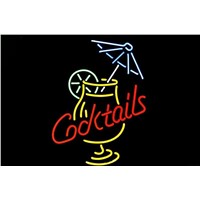 NEON SIGN For  Cocktail  Martini Umbrella Cup  Signboard REAL GLASS BEER BAR PUB  display  RESTAURANT outdoor Light Signs 17*14&amp;amp;quot;