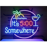 NEON SIGN For  ITS 500 SOMEWHERE   Signboard REAL GLASS BEER BAR PUB  display  christmas Light Signs 17*14&amp;amp;quot;