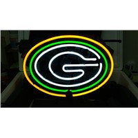 Business NEON SIGN Signboard For GREEN BAY PACKERS FOOTBALL Baseball REAL GLASS Tube BEER BAR PUB Club Shop Light Signs 17*14&amp;amp;quot;