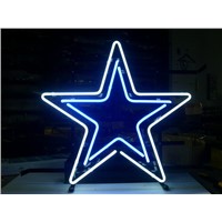 Custom Business NEON SIGN board For DALLAS COWBOYS FOOTBALL REAL LED Bulbs GLASS Tube BEER BAR PUB Club Shop Light Signs 17*14&amp;amp;quot;