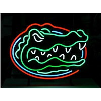 NEON SIGN board For  FLORIDA GATORS Baseball Budweiser Football GLASS Tube BEER BAR PUB Club Shop Light Signage 17*14&amp;amp;quot;
