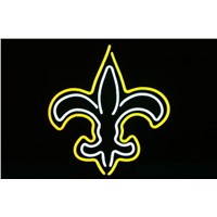 Business Custom NEON SIGN board For Football LED New Orleans Saints REAL GLASS Tube BEER BAR PUB Club Shop Light Signs 15*14&amp;amp;quot;