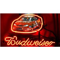 NEON SIGN ForEarnhardt Jr Budweiser #8 Winston Race Cup Car GLASS Tube BEER BAR PUB  store display  Shop Light Signs 17*14&amp;amp;quot;