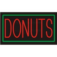 NEON SIGN For Donuts Bar cakes Bread Food Real GLASS Tube Beer PUB Restaurant Signboard store display Shop Light Signs 17*14&amp;amp;quot;