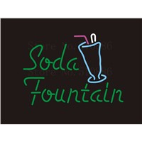 Custom NEON Sign Board Soda Fountain Glass Tube Beer Bar Club Pub Party Display Store Shop Light Signboard Signage Signs 17*14&amp;amp;quot;