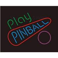 Custom NEON Sign Board Play Pinball Glass Tube Beer Bar Club Pub Party Display Store Shop Light Signboard Signage Signs 17*14&amp;amp;quot;