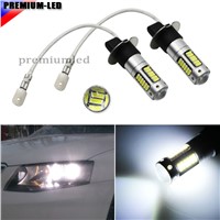 2pcs High Power  Xenon White 30-SMD 4014 H3 LED Replacement Bulbs For Car Fog Lights, Daytime Running Lights, DRL Lamps