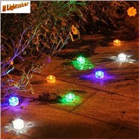 Solar LED Underground Light Emergency Driveway/Garden/Pathway 1led Bright Buried Ground Floor Lamp Road Deck Lights 5pcs/lot