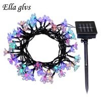 Solar String Lights 8M/60LED 10M/100LED Fairy Flower Blossom Christmas Fairy Party Lights Outdoor Holiday Garden