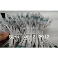 WHITE wire IP68 DC12V input 12mm through-hole LED RGB dump node;100pcs a string