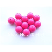 Newest!! 20mm 105pcs/lot Light Hotpink /Light Rose Pink Chunky Gumball Bubblegum Acrylic Solid Beads For Necklace Making