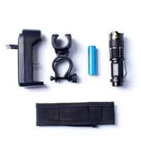 CREE XM-L Q5 450Lumens cree led Torch Zoomable Cree Waterproof LED Flashlight Torch light+1pcs Battery+Battery Charger