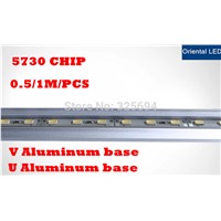 20pcs/lot 50cm 5730chip LED Bar 12V led Strip Bar Light 36leds+Aluminium Alloy Shell Housing Tiras Strip light For Cabinet
