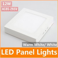 12W Ming equipment LED Panel Light warm white Square Ceiling Wall Down Light Lamp Recessed Pure White led light