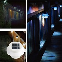 5pcs/set Waterproof LED Solar Powered Fence Gutter Solar Light Outdoor Security Lamps Garden Yard Tree Solar Lighting Wall Lamps