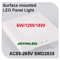 6W 12W 18W Surface mounted led panel light no cut ceiling square down light 600lm kitchen Bathroom home lamps