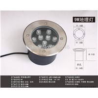 9X1Watt LED inground underground flood light IP65 Buried lighting LED outdoor lamp light 12V OR 24V OR AC85-265V