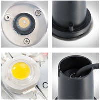 CREE LED Chip 1W High Power LED Underground Lamp Waterproof IP68 Outdoor Underground Light