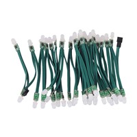 100pcs 9mm Green Wire WS2811 IC Led pixel Module string, Non-waterproof IP30 RGB Dream color Addressable ,DC5v input