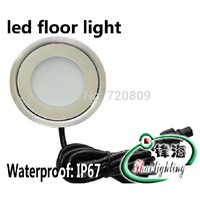 Free Shpping DC12v Ultrathin LED Floor Lamp Recessed Step Light Outdoor Inground Stair Lighting Round